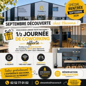 Offre découverte coworking Hacoona